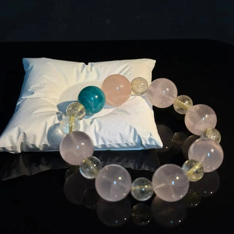 Peachbloom Serenity Crystal Bracelet Aura Fantasy